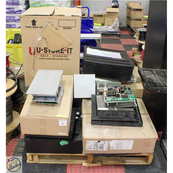 PALLET OF ELECTRIC SWITCHBOARDS, MOTHERBOARDS AND
