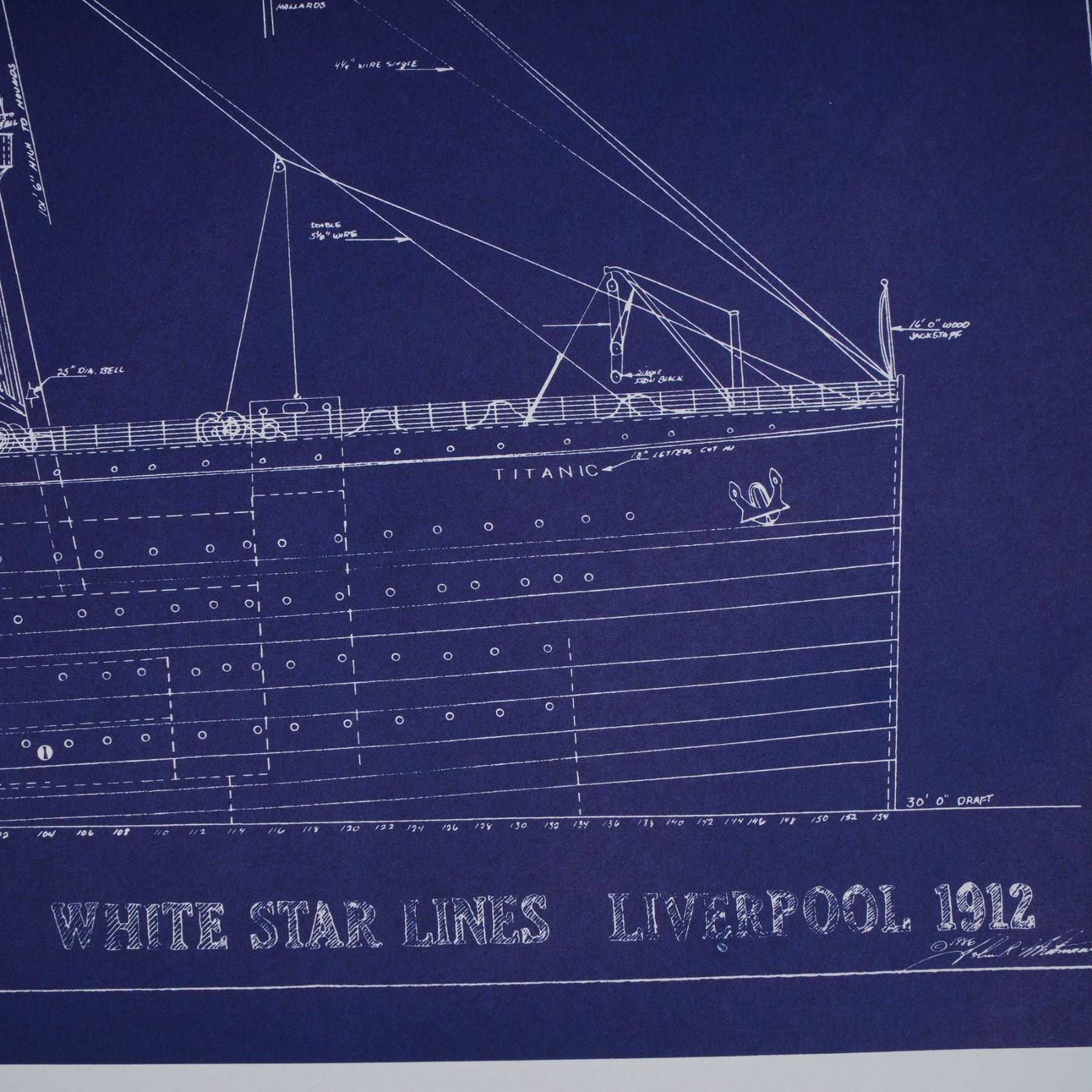 Rms Titanic Rigging Plan.pdf Modern Blueprint Rigging Plan of RMS Titanic 1912 White Star Line