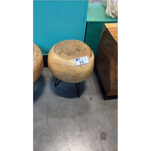 EXOTIC SUAR WOOD BLOCK STOOL