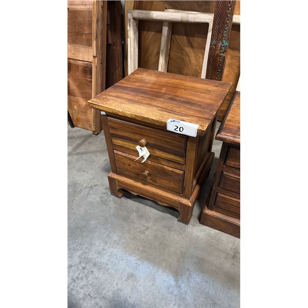 SUAR WOOD SIDE TABLE D15.5" X W18" X H21.5"