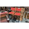 Image 1 : 2 BAR HEIGHT STOOLS AND 60"W DRESSER SUAR WOOD AND TEAK MADE IN THAILAND