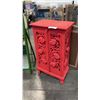 Image 1 : RED SUAR WOOD AND TEAK CARVED CABINET 20 X 45" MADE IN THAILAND