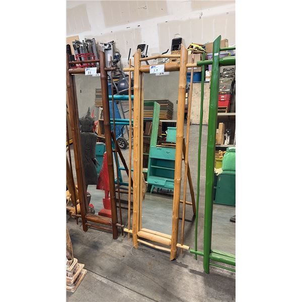 NATURAL BAMBOO FRAME STAND ALONE MIRROR W21" X H59"