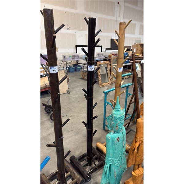 DARK BROWN BAMBOO COAT TREE D16" X W16" X H72"