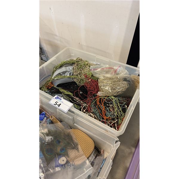BIN OF MISC ITEMS INCL NECKLACES