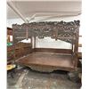 Image 1 : ANTIQUE JAVAN KING BED HAND CARVED PANELS, IRON WOOD - DISASSEMBLED