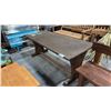 Image 1 : DARK BROWN RECLAIMED HARD WOOD DINING TABLE D31" X W74" X H30"