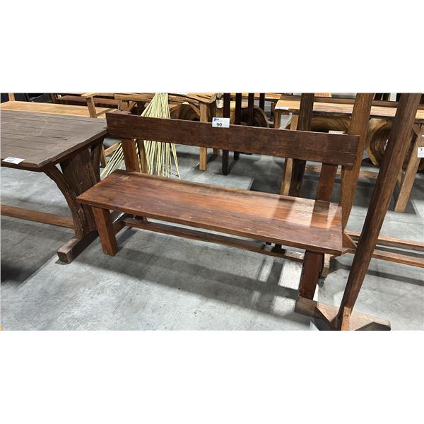 EXOTIC RECLAIMED HARDWOOD BENCH 59"W