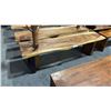 Image 2 : EXOTIC SUAR WOOD BENCH/COAT TREE D17" X W71" X H82"