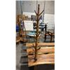 Image 3 : EXOTIC SUAR WOOD BENCH/COAT TREE D17" X W71" X H82"