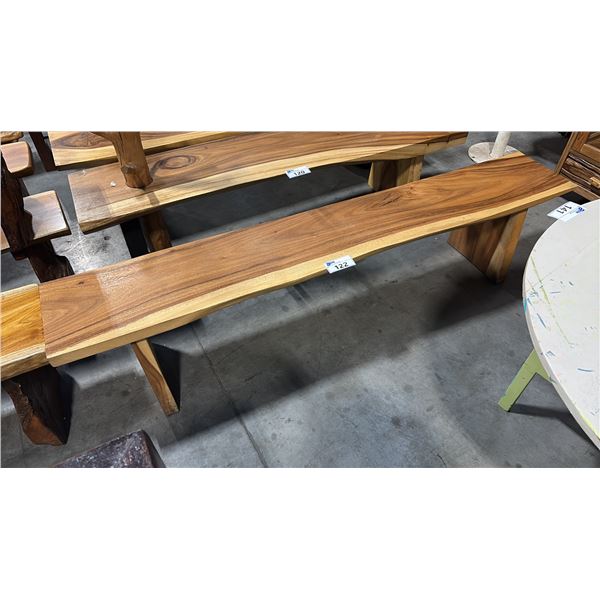 EXOTIC SUAR WOOD BENCH D13" X W79" X H18"