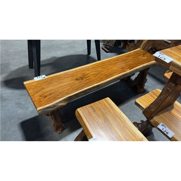 EXOTIC SUAR WOOD BENCH D13" X W59" X H18"