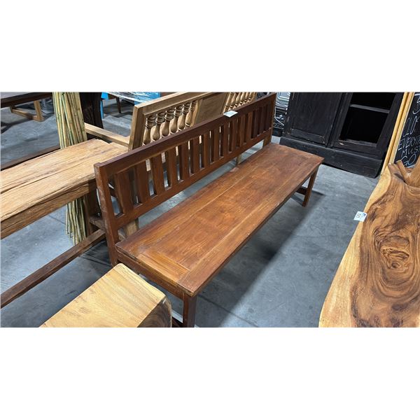 EXOTIC RECLAIMED HARDWOOD BENCH 67"W