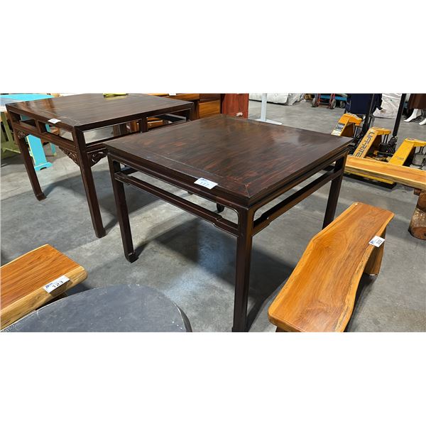 RUSTIC SQUARE HARDWOOD DINING TABLE D42" X W42" X H35"