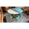 Image 1 : MULTI-COLORED ROUND GAME TABLE 43"W