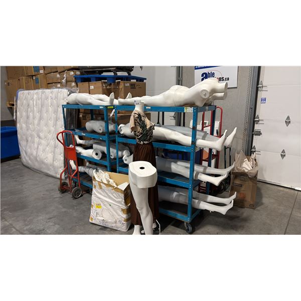 ASSORTED MANNEQUINS AND STANDS - MUST TAKE ALL