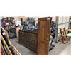 Image 1 : MISC HARDWOOD PANELS INCL HINGES DISPLAY, RECLAIMED WOOD DOORS AND 106 INCHES PANEL - MUST TAKE ALL