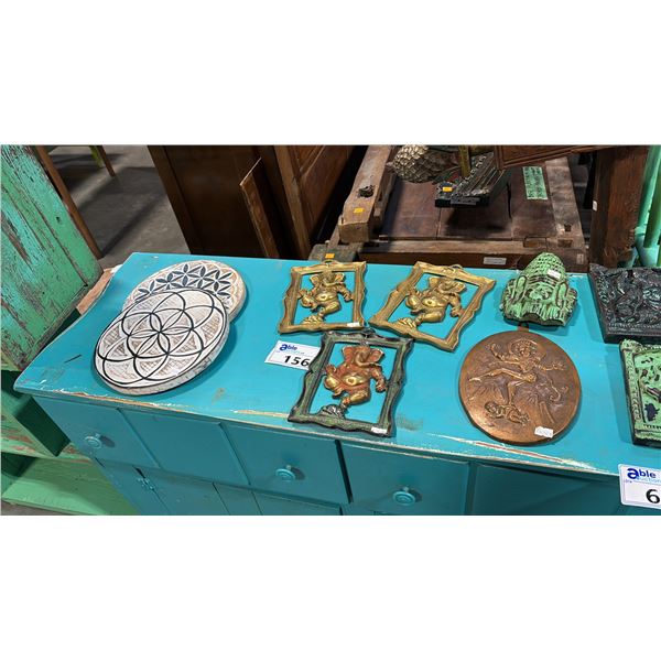 ASIAN THEME WALL HANGING DECOR - 9 PIECES