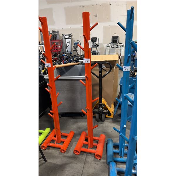 ORANGE BAMBOO COAT TREE D16" X W16" X H72"