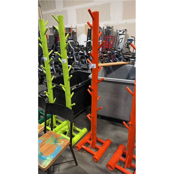 ORANGE BAMBOO COAT TREE D16" X W16" X H72"