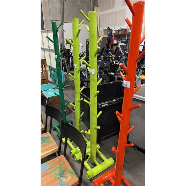 YELLOW GREEN BAMBOO COAT TREE D16" X W16" X H72"