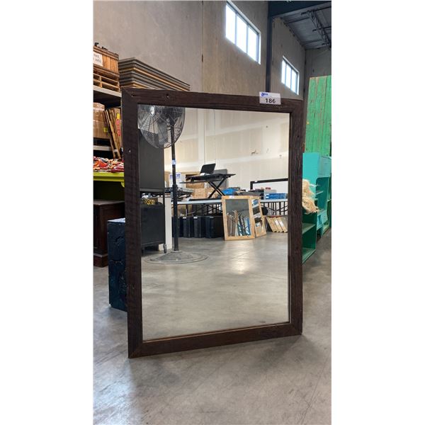 RECLAIMED WOODEN FRAME WALL MIRROR W32" X H43"