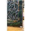 Image 2 : RUSTIC WOODEN PALM TREES DISPLAY 16" X 37" WALL HANGING