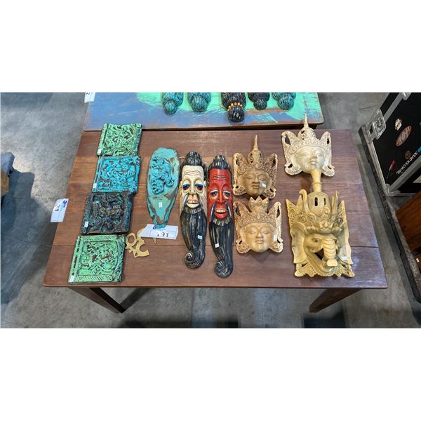 ASIAN THEME WALL HANGING DECOR - 12 PIECES