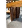 Image 3 : EXOTIC LIVE EDGE SLAB BENCH D23" X W57" X H17"
