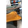 Image 2 : EXOTIC LIVE EDGE SLAB BENCH D22" X W52" X H17"