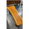 Image 3 : EXOTIC LIVE EDGE SLAB BENCH D22" X W52" X H17"
