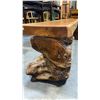 Image 3 : EXOTIC LIVE EDGE SLAB BENCH D12" X W60" X H17"