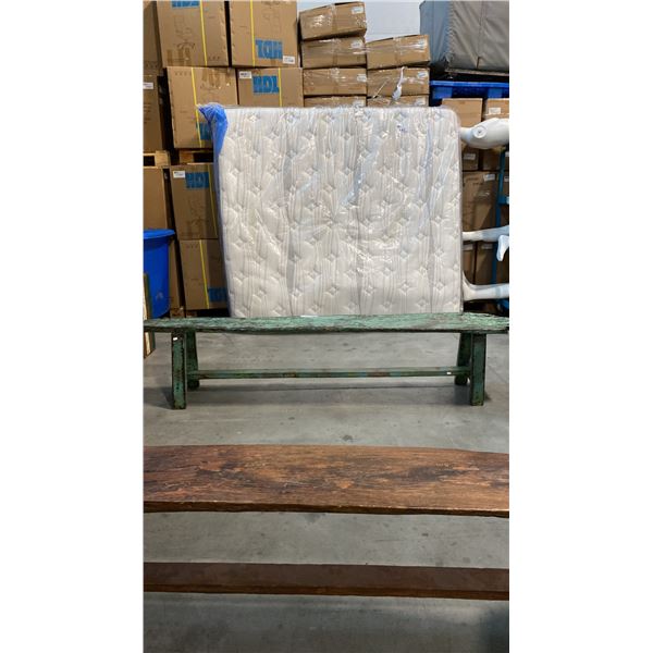 EXOTIC RECLAIMED HARDWOOD BENCH 82"W