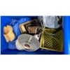 Image 2 : MISC ITEMS INCL 2 PRESTO HEAT DISHES, WOODEN SHOE AND DISPLAY CRATES - BIN NOT INCLUDED