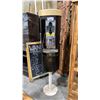 Image 1 : RETRO FLOOR MOUNT TELEPHONE STATION AND A CHALKBOARD STAND