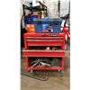 Image 1 : HUSKY MOBILE TOOL BOX W/ CONTENTS AND MASTERCRAFT PORTABLE PLASTIC TOOL BOX