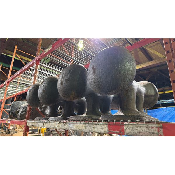 GROUP OF 4 LARGE DOCK CLEATS (STYROFOAM SET PROPS)