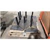 Image 1 : GROUP OF 8 HEAVY STEEL PLATE CONSTRUCTED STANDS