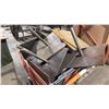 Image 2 : GROCERY CART WITH APPROX. 15 HEAVY STEEL PLATE CONSTRUCTED STANDS *CART INCLUDED*