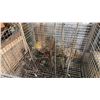 Image 2 : STEEL MESH PALLET CAGE WITH METAL DECORATIVE PIECES