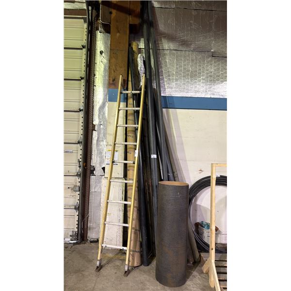 GROUP OF APPROX. 12 VARIOUS LENGTH SONO CONSTRUCTION FORM TUBE, PVC, METAL PIPE
