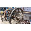 Image 2 : PAIR OF APPROX. 5FT DIAMETER WOODEN WAGON WHEELS WITH AXIL