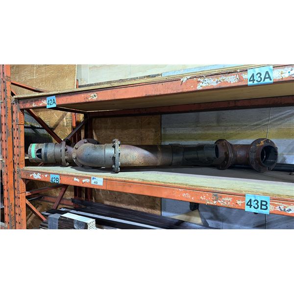 LARGE WATER PIPE SHOW PROP (PAINTED PVC CONSTRUCTION) APPROX. 6FT LONG