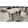 Image 1 : RUSTIC WOODEN PLANK TABLE - APPROX, 4FT X 2 1/2FT X 2 1/4FT TALL