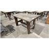 Image 2 : RUSTIC WOODEN PLANK TABLE - APPROX, 4FT X 2 1/2FT X 2 1/4FT TALL
