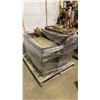 Image 1 : PALLET OF ASSORTED RUSTIC WOODEN TRAYS, CRATES AND BOXES