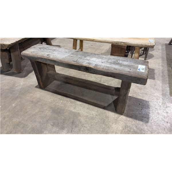 RUSTIC TIMBER BEAM 4FT BENCH SEAT