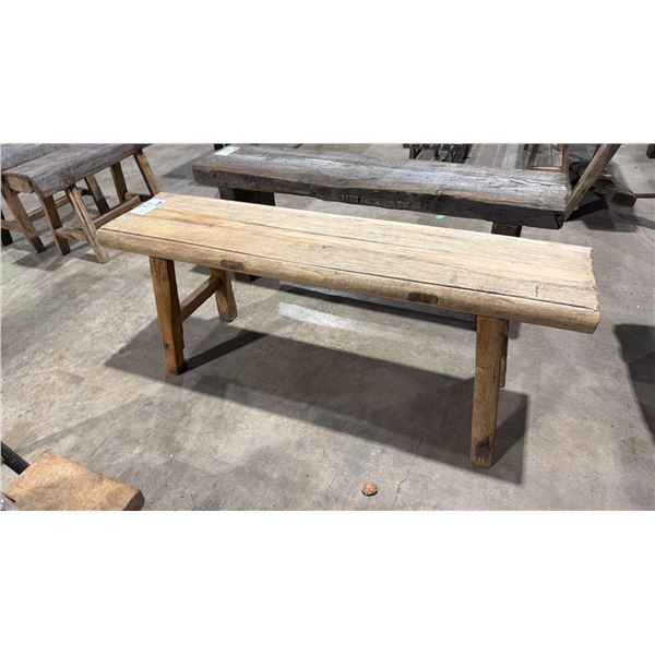RUSTIC WOODEN 4FT BENCH SEAT