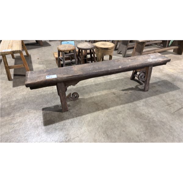 RUSTIC WOODEN 6FT BENCH SEAT