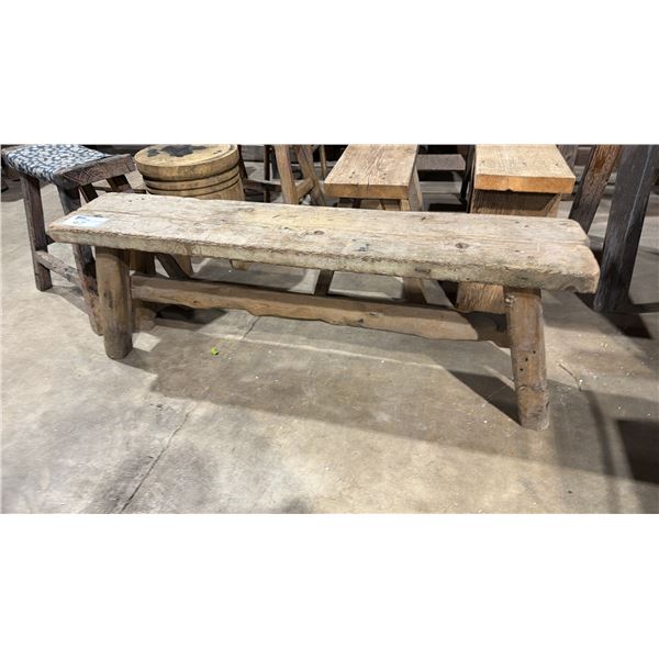 RUSTIC WOODEN 4FT BENCH SEAT